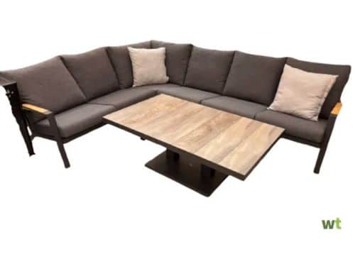Driesprong collection - Lausanne hoek loungeset incl. codell teak antraciet