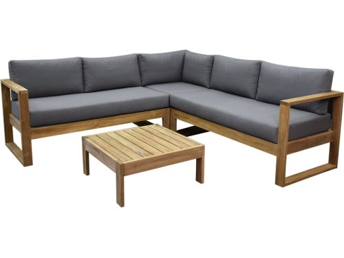 Dubai hoek loungeset 4 delig teak