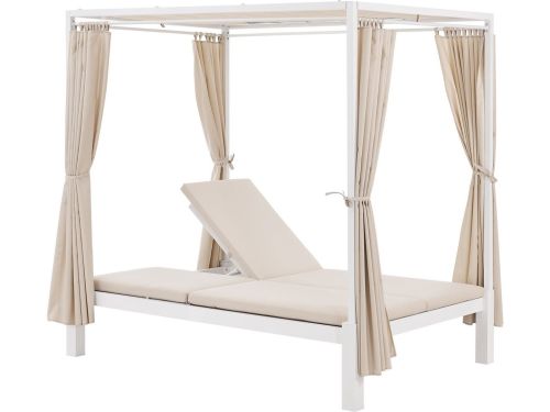 Dubbel Ligbed / Loungebed Kreta - Beige / Wit
