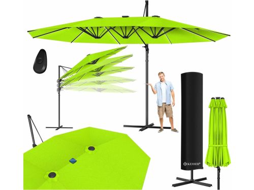 Dubbele 4,6m x 2,7m Parasol met Beschermhoes en Windscherm