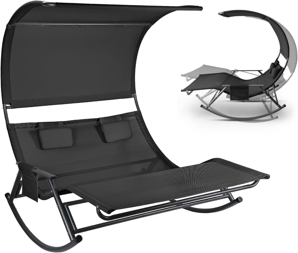 dubbele ligstoel dubbel ligbed zonneligstoel schommelstoel