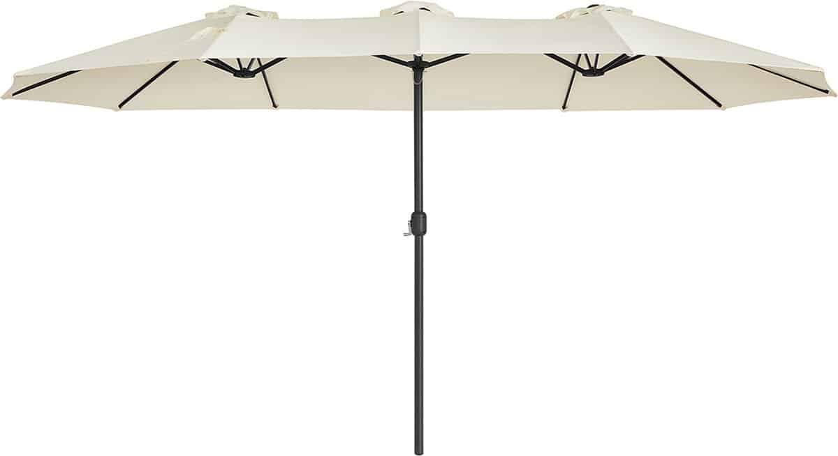 dubbele parasol extra grote parasol met zwengel