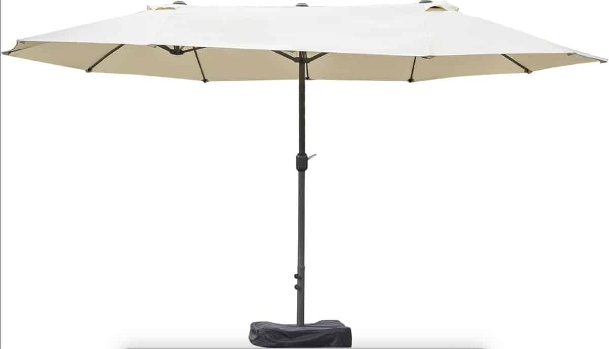 dubbele parasol extra grote parasol met zwengel
