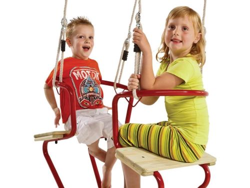 Dubbele Schommelbank Rood - Tweezits Schommel voor Buiten