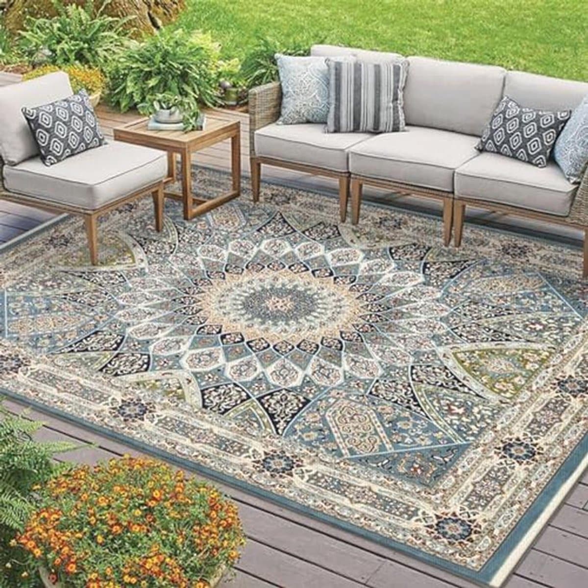 duurzaam en comfortabel buitenkleed voor terras anti slip en wasbaar