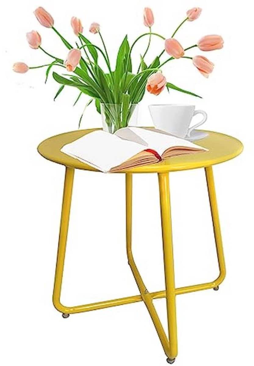 Duurzame Ronde Bijzettafel voor Patio, Tuin en Balkon