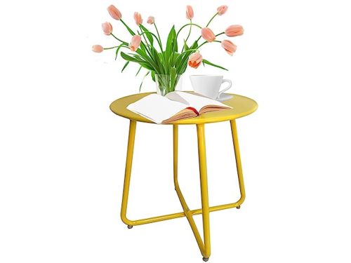 Duurzame Ronde Bijzettafel voor Patio, Tuin en Balkon