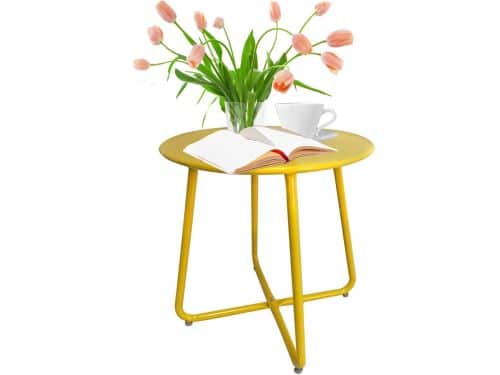 Duurzame Ronde Bijzettafel voor Patio, Tuin en Balkon