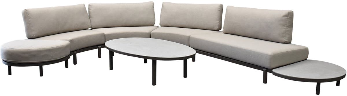 Eclipse XL hoekloungeset 8 delig aluminium rope