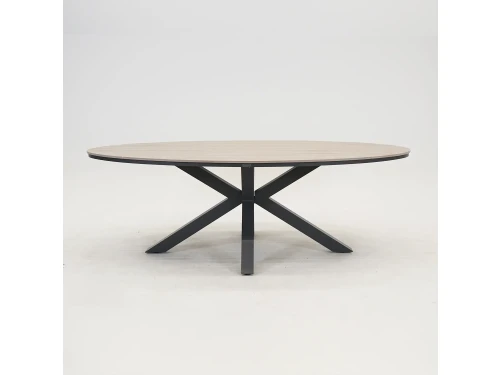 Edison tafel 220x115xH75 cm zwart/teak