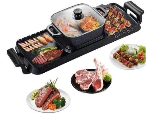 Elektrische BBQ - Pan Grill en Hot Pot - Krachtig
