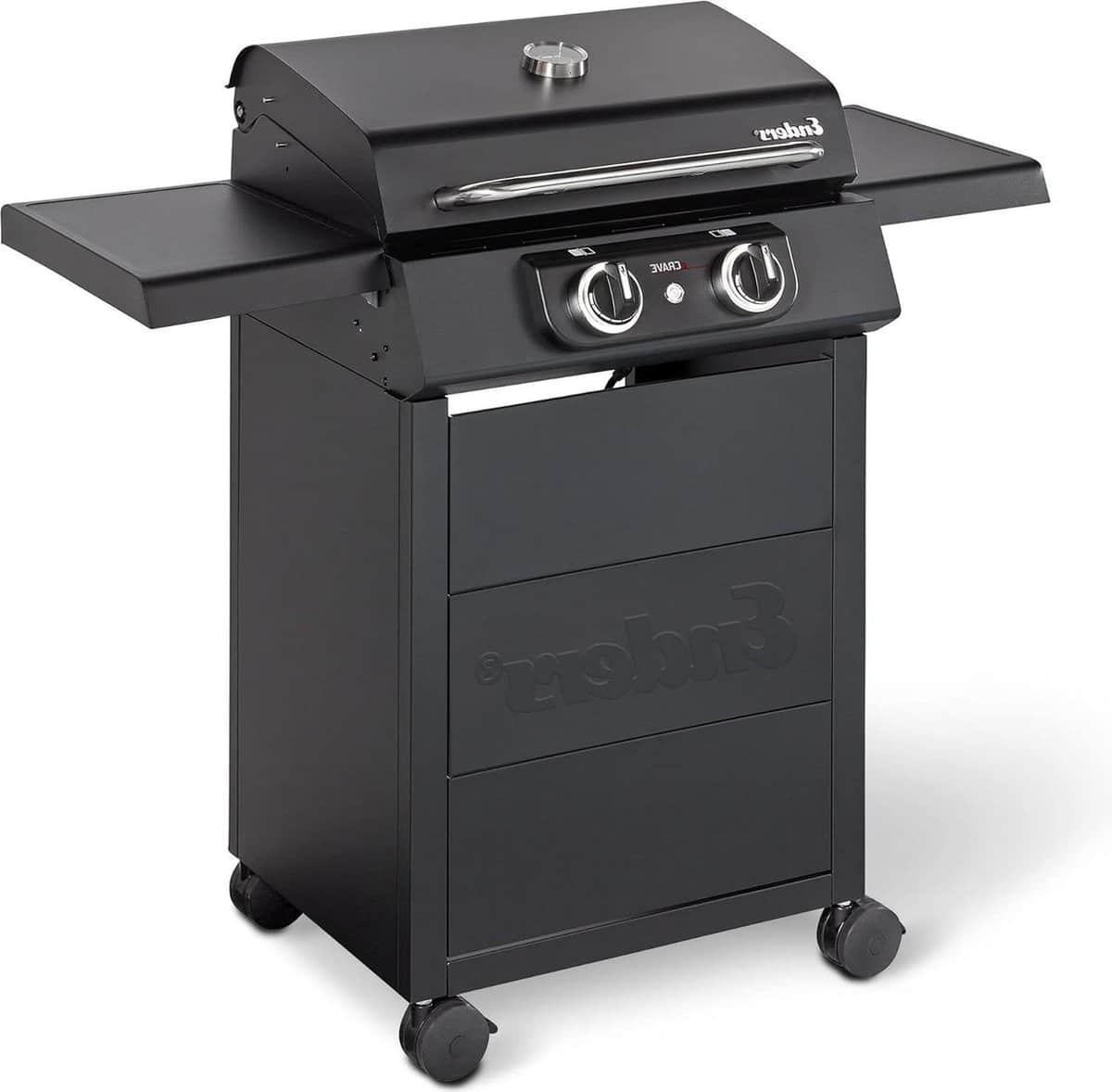 elektrische grill ecrave met gegoten grillwagen opbergruimte simple