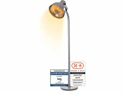 Elektrische terrasstraler 2000 W koolstofverwarmingselement - 3 warmtestanden - afstandsbediening