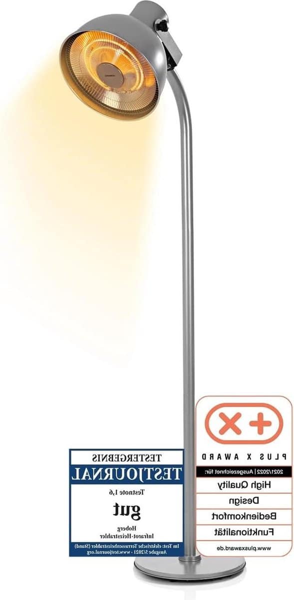 elektrische terrasstraler 2000 w koolstofverwarmingselement 3 warmtestanden afstandsbediening