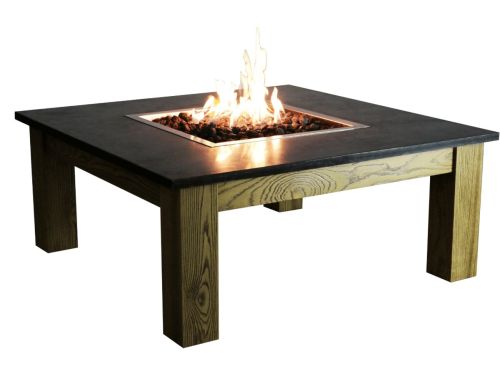 Elementi - Colima Vuurtafel - Vuurtafels - Leisteen - BruinZwart