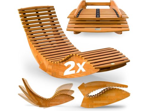 Ergonomische Schommelstoel Ligbed - FSC®-gecertificeerd Acaciahout voor Tuin en Terras