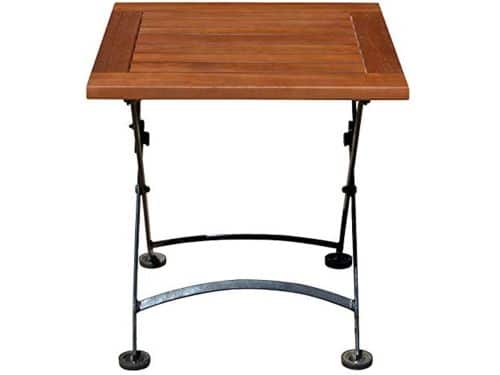 Eucalyptus Tuintafel met Metaal Frame - Houten Klaptafel voor Tuin