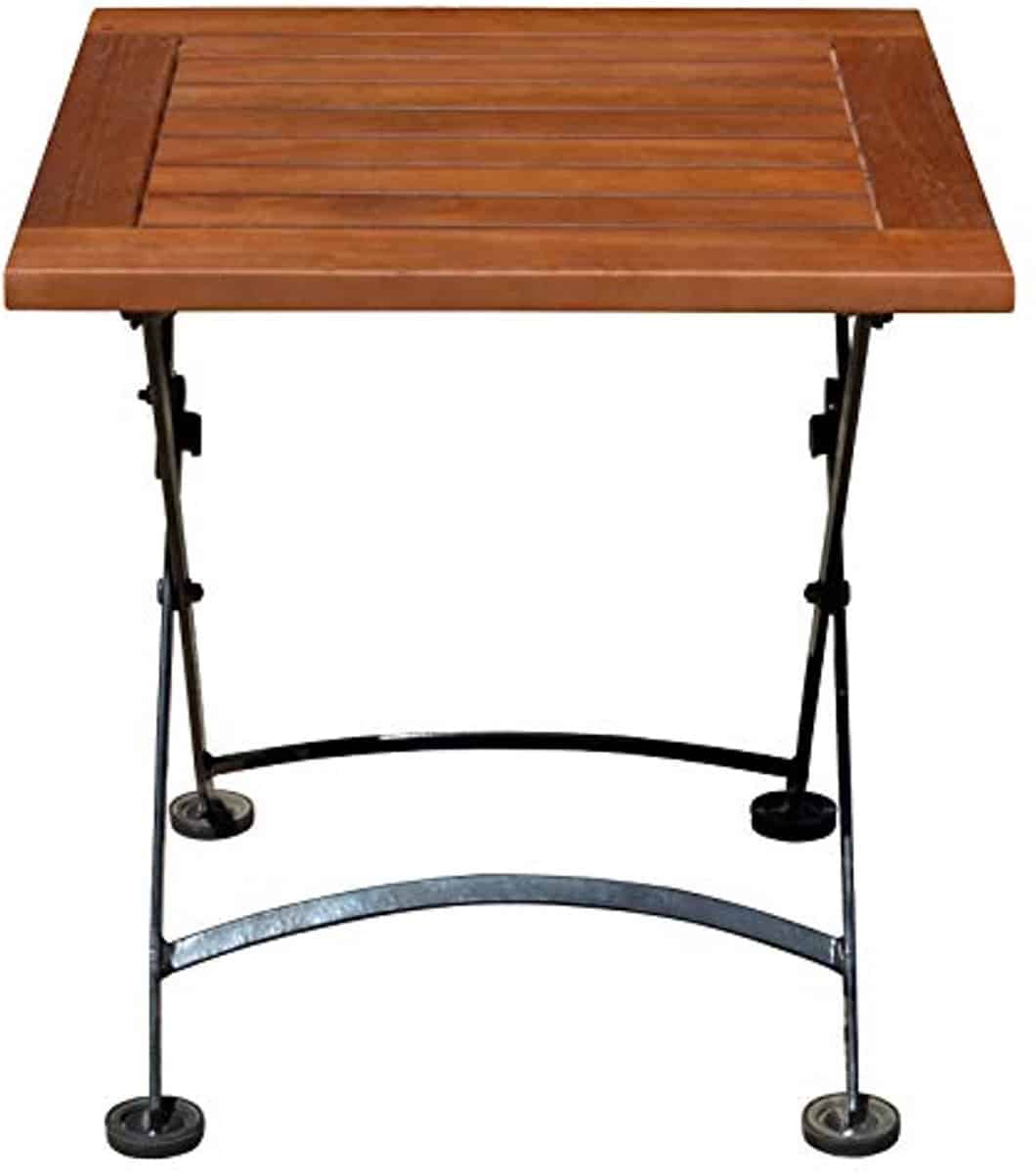 eucalyptus tuintafel met metaal frame houten klaptafel voor tuin