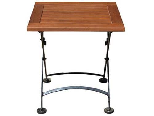 Eucalyptus Tuintafel met Metaal Frame - Houten Klaptafel voor Tuin