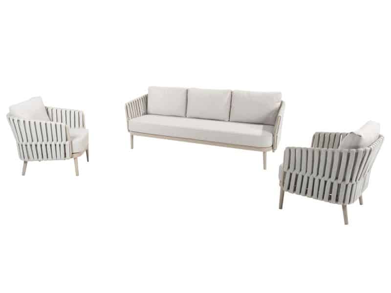 Eva loungeset 3-zit lounge bank + 2x lounge stoel