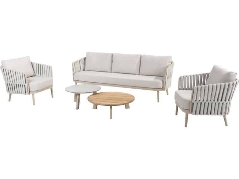 Eva stoel bank loungeset 5 delig latte rope Taste 4SO