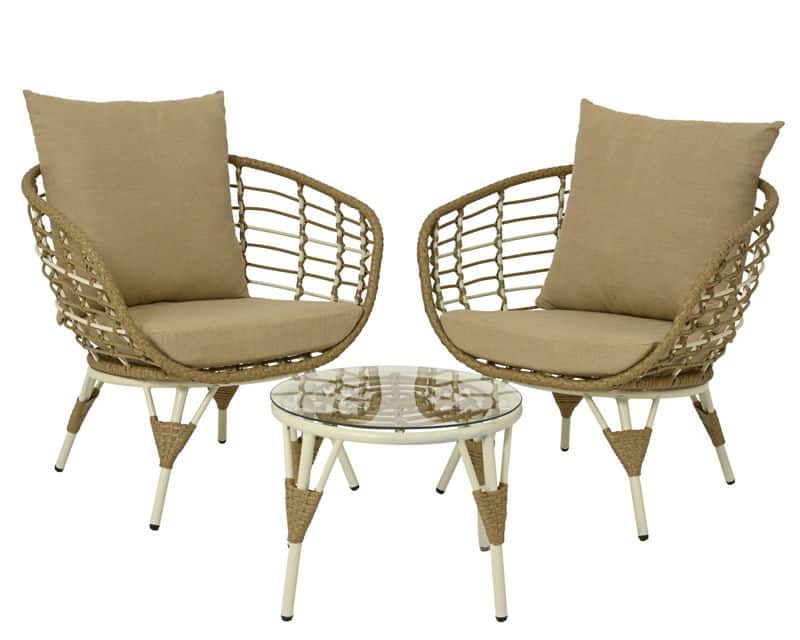 evora bistroset wicker naturel decoris decoris