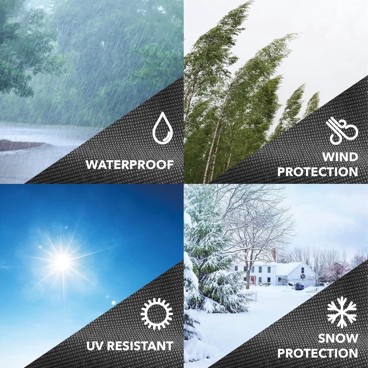 extra lange parasolhoes bosmere protector 6000 zwart weerbestendig