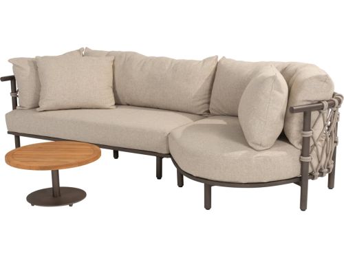 Ezra chaise longue organische loungeset 3 delig teak terre 4