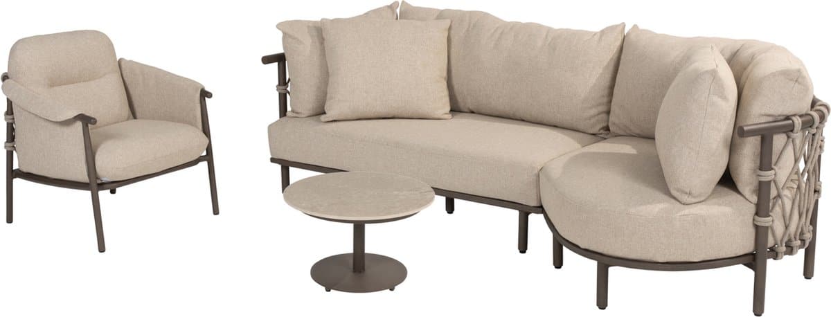 ezra chaise longue organische loungeset 4 delig keramiek terre 4