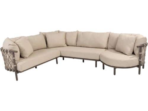 Ezra modulaire organische hoek loungeset 3 delig terre 4 Seasons