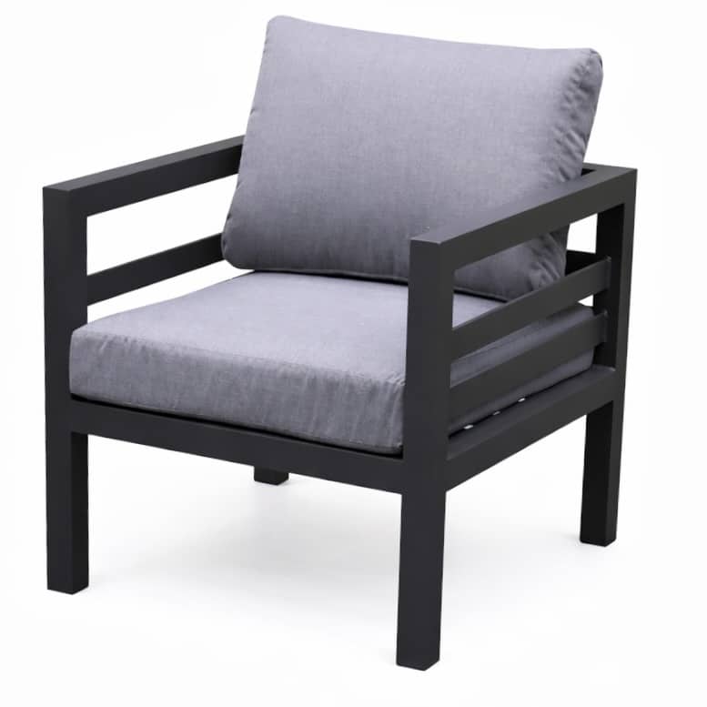 fabri lounge tuinstoel aluminium antraciet