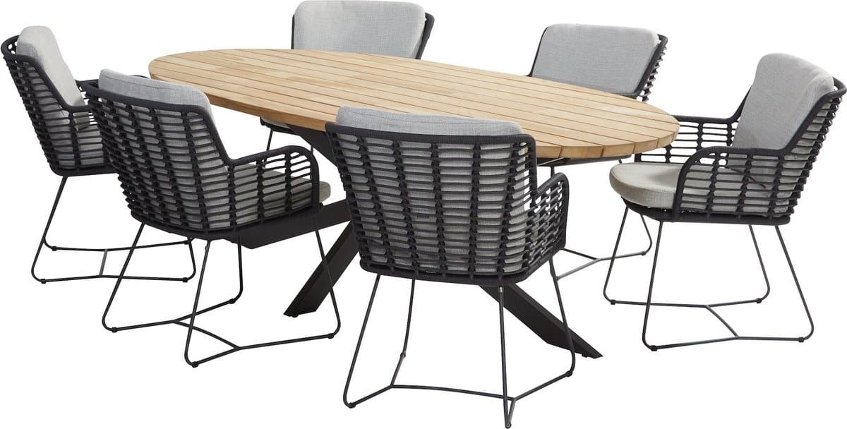 fabrice prado dining tuinset 240x115xh75 cm 7 delig antraciet 4