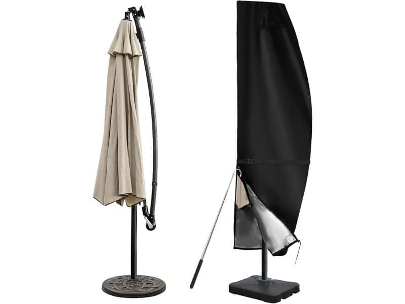Famanu - Beschermhoes Voor Parasol,Buitenhoes Parasol Cover,UV-Anti,Parasolhoes Met Robuuste Waterdichte