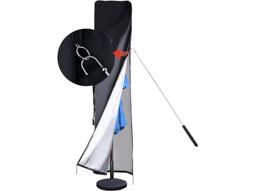 Famanu - Waterdichte terrasparasolhoes voor buiten met ventilatieopening, duwstang