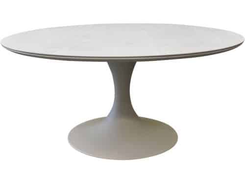 Flair dining tuintafel rond 158 cm latte keramiek