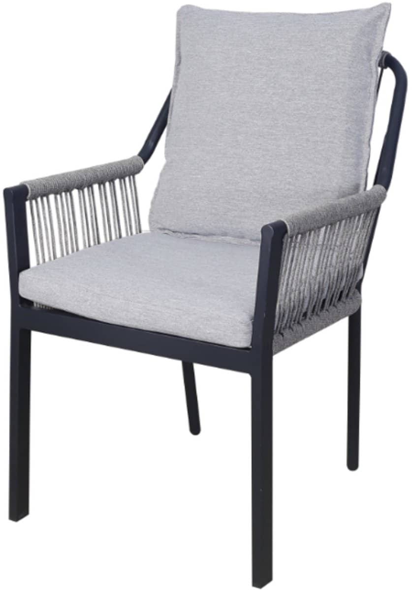fleur dining tuinstoel aluminium antraciet rope