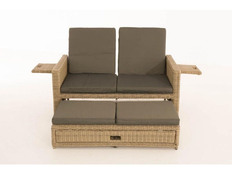 Flexibele Loungebank voor Tuin en Buiten met Verstelbare Rugleuning