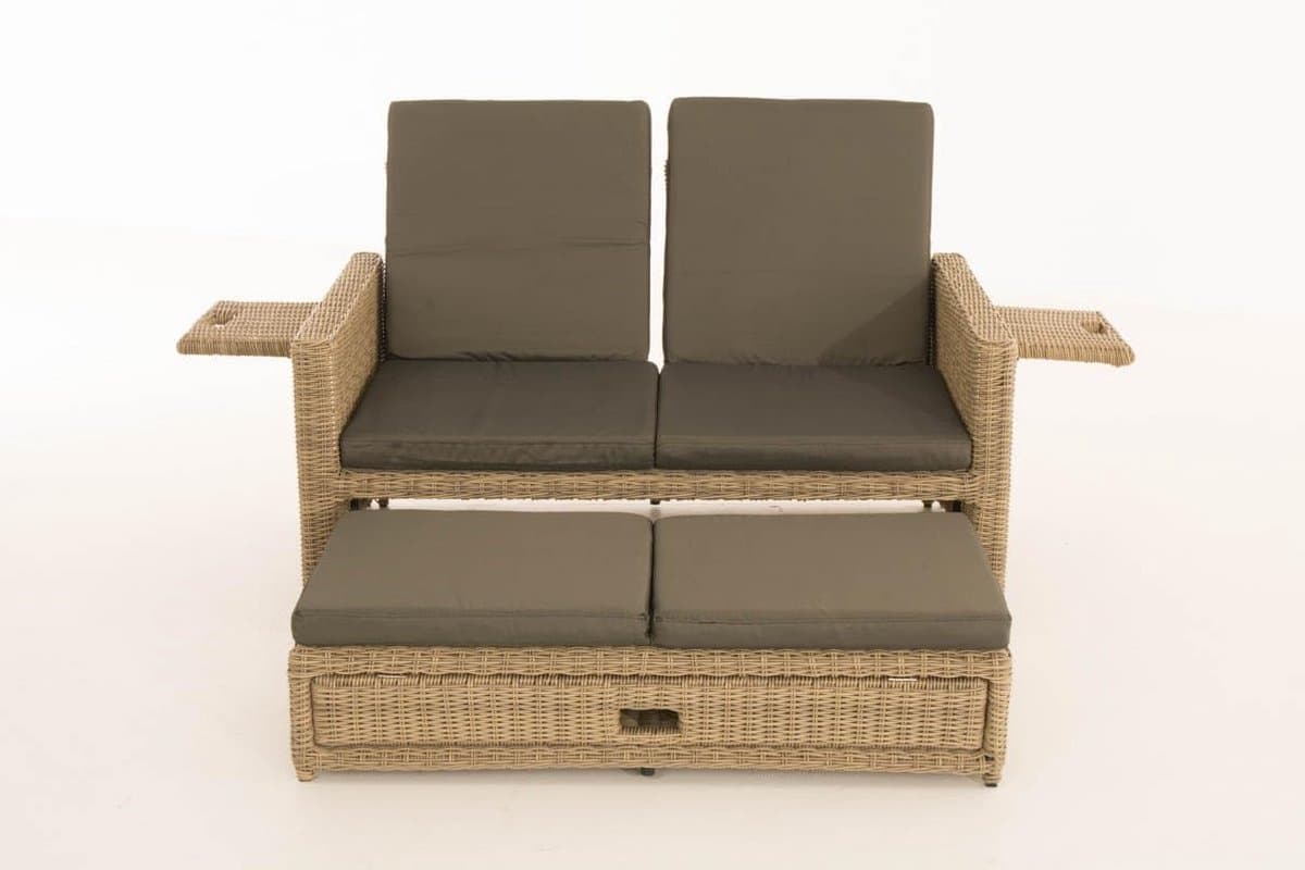 flexibele loungebank voor tuin en buiten met verstelbare rugleuning