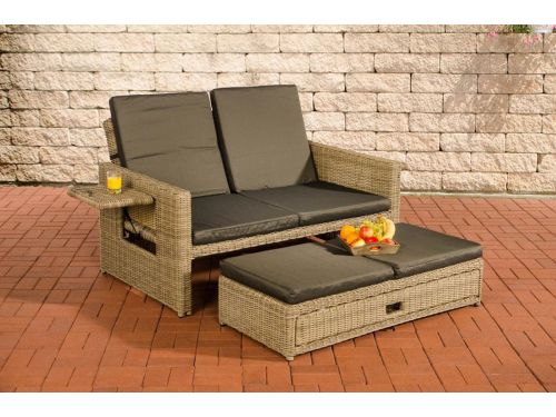 Flexibele Loungebank voor Tuin en Buiten met Verstelbare Rugleuning