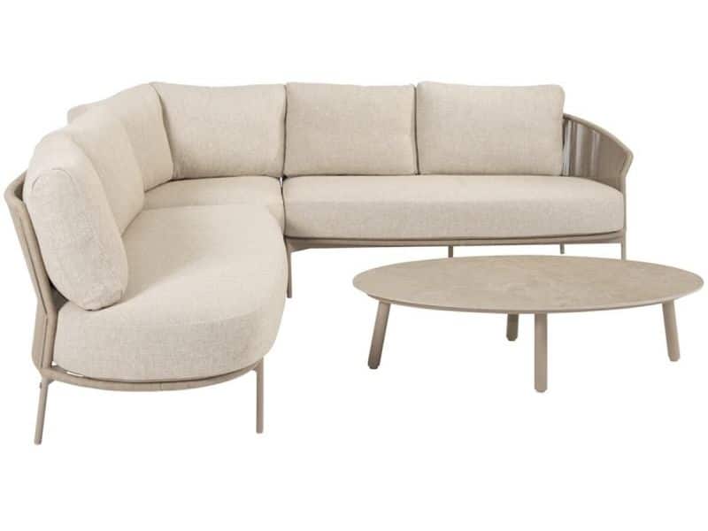 Florence hoek loungeset 4 delig latte rope Taste 4SO