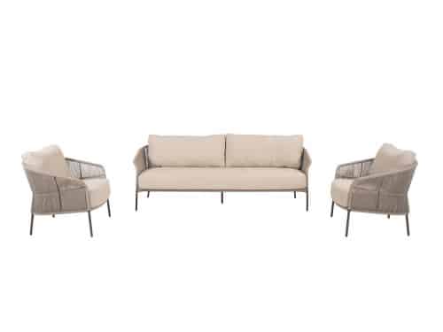 Florence loungeset 3-delig terre