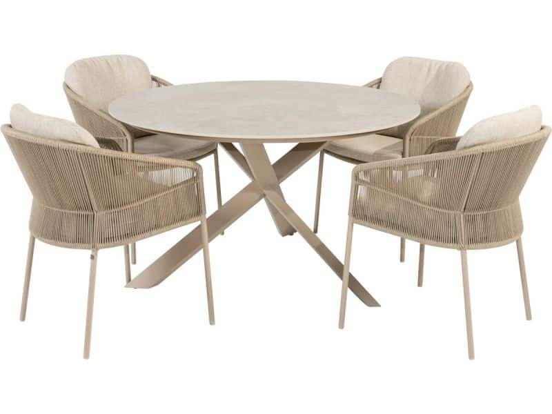 Florence Prado dining tuinset 130xH75 cm rond 5 delig keramiek