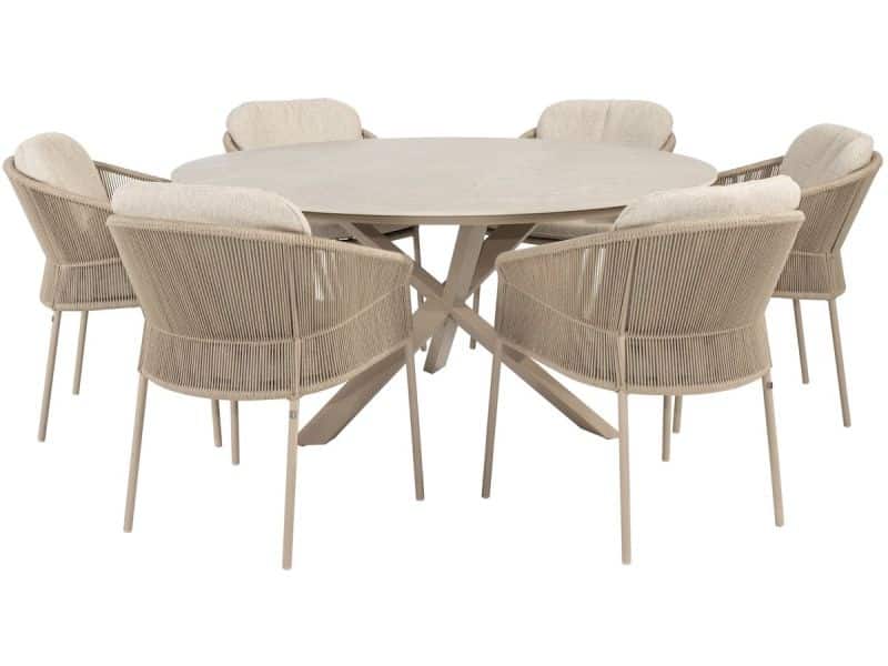 Florence Prado dining tuinset 160xH75 cm rond 7 delig keramiek