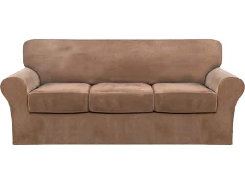 Fluwelen Bankhoezen Set 4-delig - Rekbare Meubelbeschermer voor Banken en