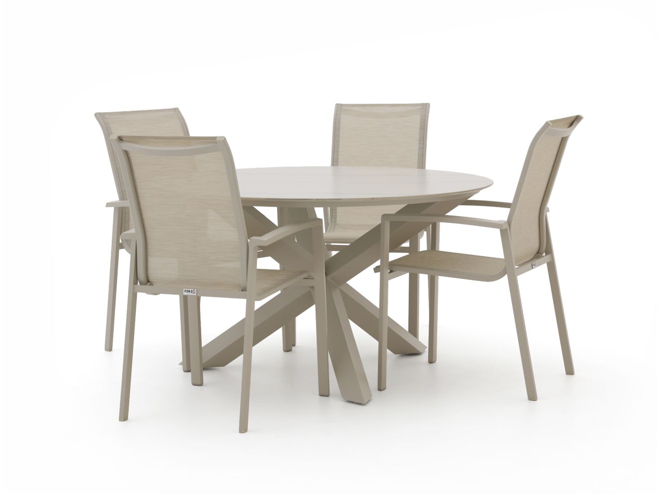 forza centallo/lodola ø130cm dining tuinset 5 delig stapelbaar laagste prijsgarantie!