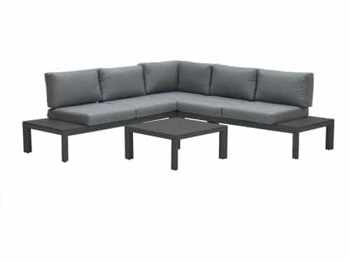 Garden Impressions Adelaide lounge set 4delig carbon black mystic grey