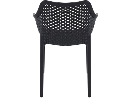 Garden Impressions Air XL design tuinstoel zwart - 4 stuks