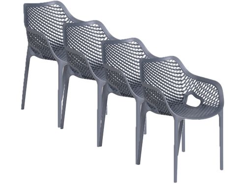 Garden Impressions Air XL kunststof tuinstoel - donker grijs