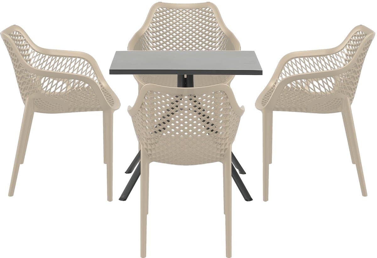 garden impressions air xl tuinset 5 delig taupe rimini tuintafel