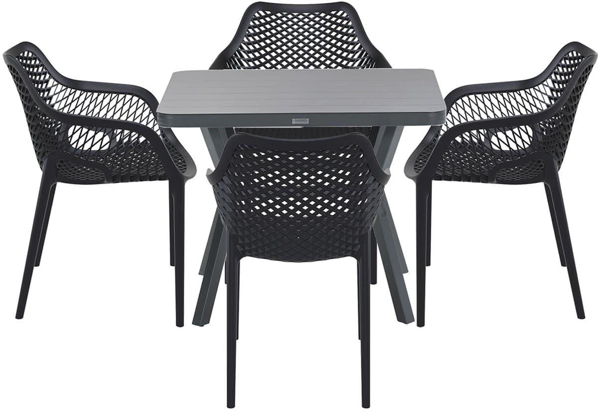 garden impressions air xl tuinset 5 delig zwart mina tuintafel